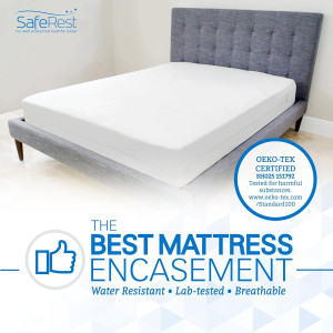 SafeRest Zippered Mattress Protector - Premium 9-1...
