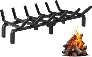 FEED GARDEN Fireplace Grate 24 inch Heavy Duty Cas...