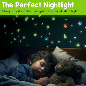 BUNMO 280pcs Glow in The Dark Stars for Ceiling -...