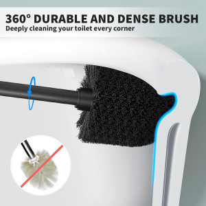 Toilet Brush and Holder 2 Pack, Toilet Bowl Brush...
