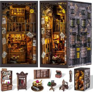 DIY Book Nook Kit, Miniature Book Nook kit, Wooden...