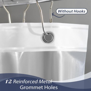 LOVTEX Clear Shower Curtain Liner Waterproof, 72x7...