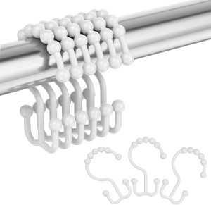 Amazer Plastic Shower Curtain Hooks, Shower Curtai...