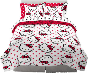 Franco Sanrio Hello Kitty Polka Dot Bedding 7 Piec...