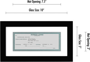 Americanflat 5x10 Business License Frame in Black...