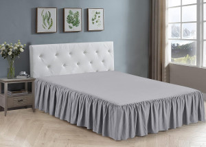 Home Collection Bedskirt Ruffles Fabric Top and Bo...