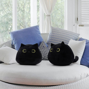 Black Cat Plush Toy: Soft, Stuffed Animal Pillow,...