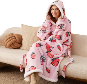 Bedsure Oversized Wearable Blanket Hoodie for Wome...