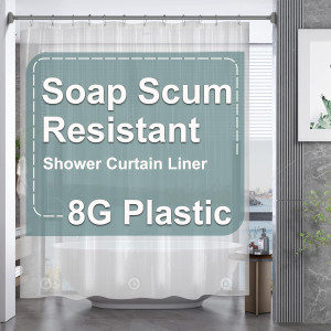 AmazerBath Shower Curtain, 72 x 72 Inches Plastic...