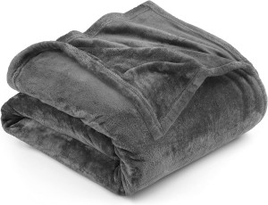 Utopia Bedding Fleece Blanket Queen Size Grey 300G...
