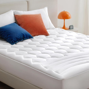 Bedsure Queen Mattress Pad - Quilted Fitted Mattre...