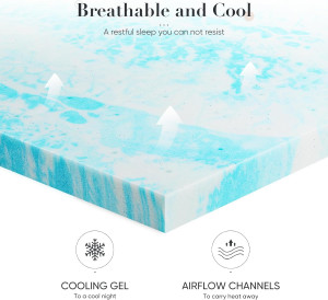 DUMOS Memory Foam Mattress Topper Full, 2 Inch Thi...