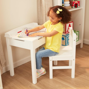Melissa & Doug Wooden Child's Lift-Top Desk & Chai...