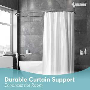 BigFoot Shower Curtain Hooks, Stainless Steel, Rus...