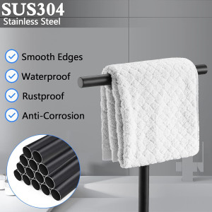 Pynsseu Bath Hand Towel Holder Standing, SUS304 St...