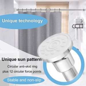 Shower Curtain Rod Silver, 44-75 Inch Tension No D...
