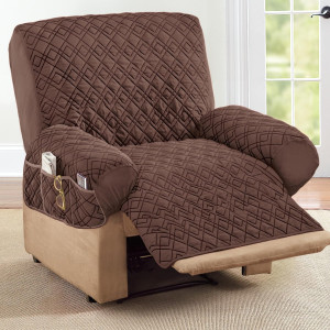 Collections Etc Diamond-Shape Quilted Stretch Recl...