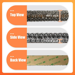 Self Adhesive Stove Window Glass Gasket Tape, 1" W...