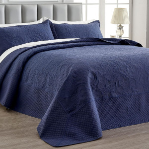 Qucover Oversized King Bedspreads, 3 Piece Soft Mi...