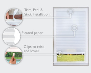 Redi Shade No Tools Original Light Filtering Pleat...