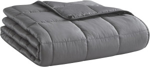 Weighted Blanket (Dark Grey,48"x72"-15lbs) Cooling...
