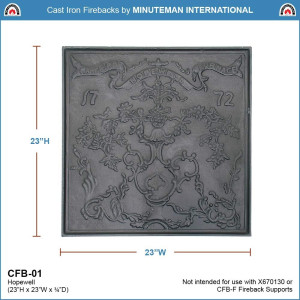 Hopewell Cast Iron Fireback