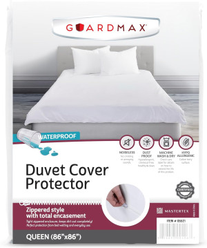 Guardmax Waterproof Duvet Cover - Jersey Fabric wi...