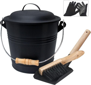 BRIAN & DANY Mini Ash Bucket with Lid and Shovel,...