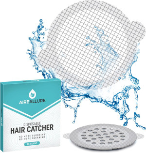 25 Pack, Disposable Shower Drain Hair Catcher Mesh...