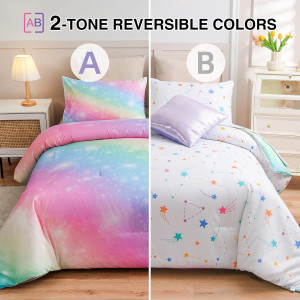 A Nice Night 6Pcs Gradient Glitter Bedding Set for...