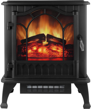 Electric Fireplace Heater, 25" Freestanding Space...