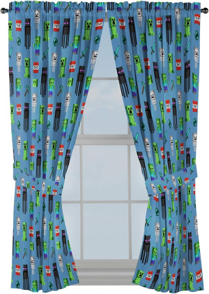 Jay Franco Kids Window Drapes - 4 Piece Curtain Se...