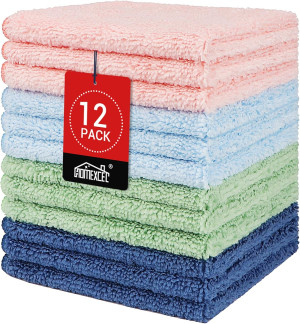 HOMEXCEL Microfiber Washcloths 12 Pack, Highly Abs...
