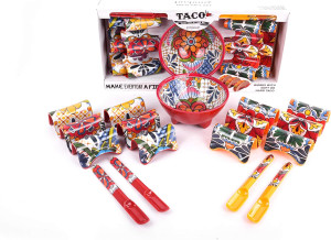 Prepara Taco Fiesta Set for 4, Multicolor Melamine...