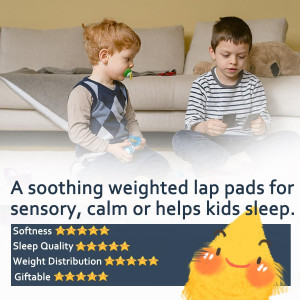 MAXTID Weighted Lap Pad for Kids 5 Pound Travel Si...