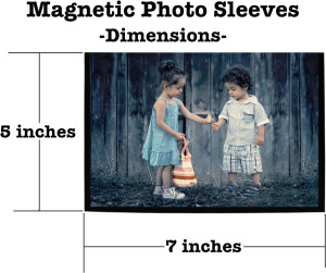 Iconikal Magnetic Photo Sleeves for 5x7 Pictures -...