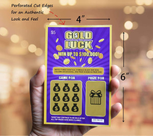 Gold Luck Pregnancy Announcement Fake Lottery Scra...