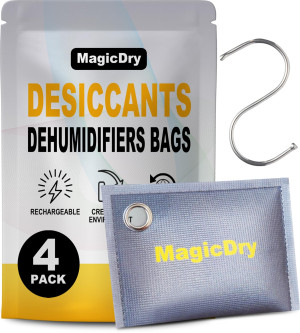100g Rechargeable Desiccants Pack of 4 with Hook -...