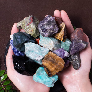 1 lb Bulk Assorted Stones Large 1" Natural Raw Sto...