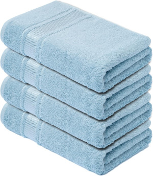 4 Piece Fingertip Towel Set, 100% Turkish Cotton T...