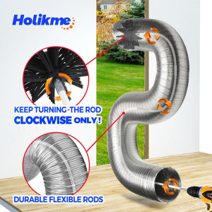 Holikme 30 Feet Dryer Vent Cleaner Kit,Flexible Li...