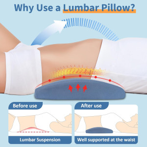 Lumbar Support Pillow for Bed Relief Back Pain: Lo...