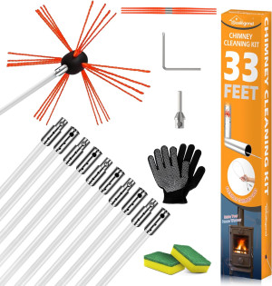 Sealegend 33 Feet Chimney Cleaning Kit Chimney Bru...