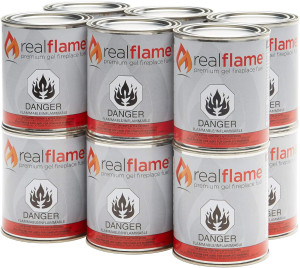 Real Flame Gel Fuel Cans - 12-Pack - Gelled Isopro...