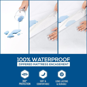 Utopia Bedding Zippered Mattress Encasement Queen...