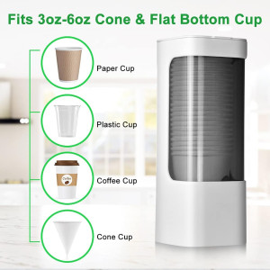 Cup Dispenser Wall Mounted Bathroom Cup Holder, 3o...