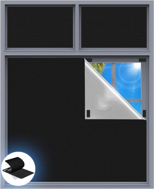 Blackout Curtains for Bedroom, 39" x 58" Portable...