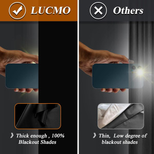 LUCMO Blackout Blinds 138" x 57", 100% Blackout Cu...