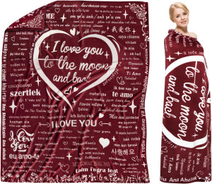 Valentines Day Gift for Her I Wife I Him Throw Bla...