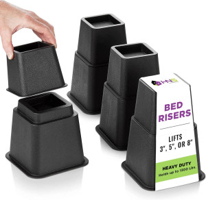 Adjustable Bed Risers and Furniture Risers - Stack...